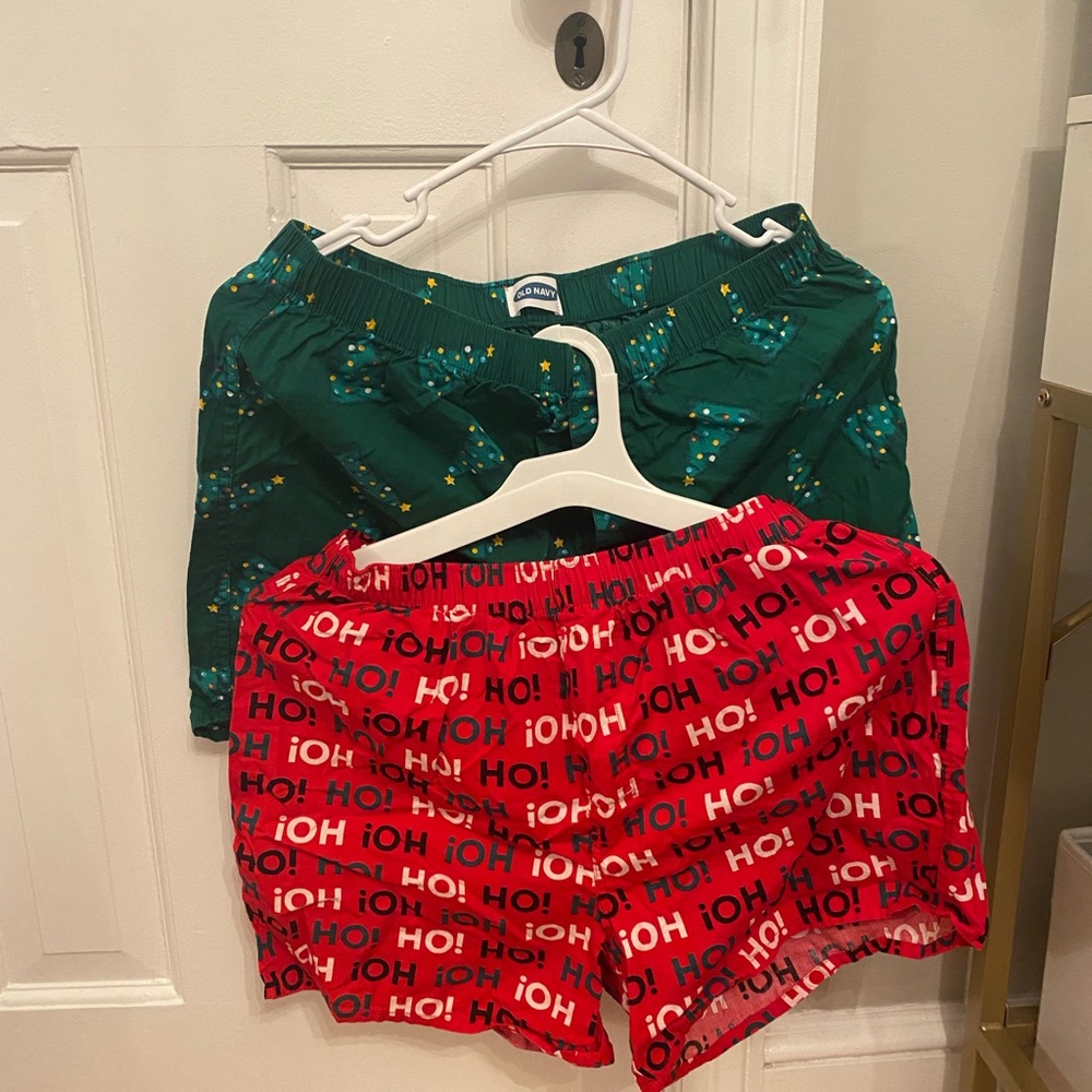 Set of 2 Christmas plad Pajama boxer/shorts